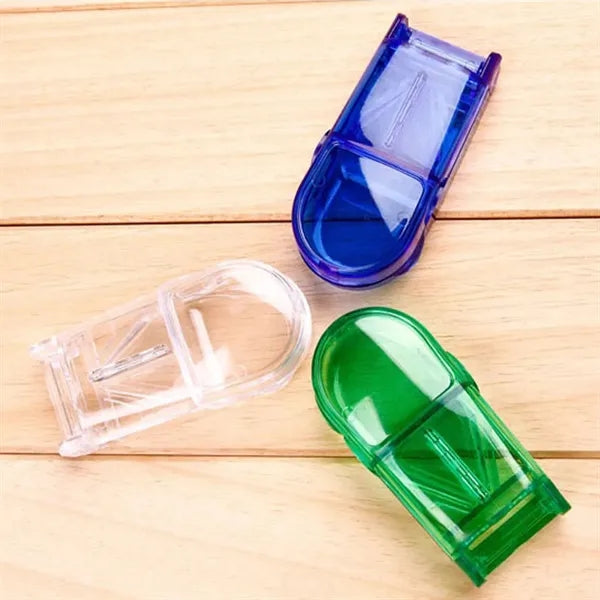 Transparent Pill Cutter Splitter with Storage for Seniors