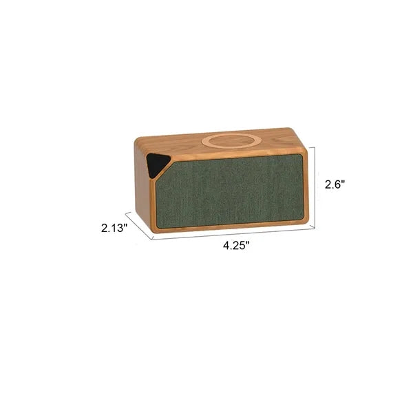 2 in 1 Boost Wood Grain Wireless Charger Bluetooth Speaker