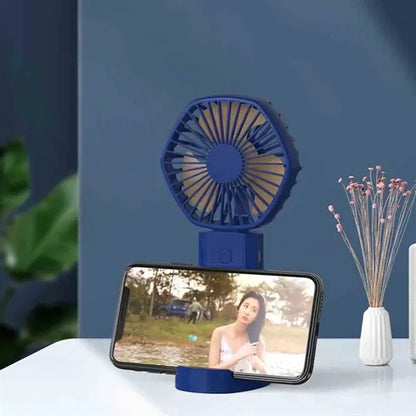 Handheld Fan with Phone Holder
