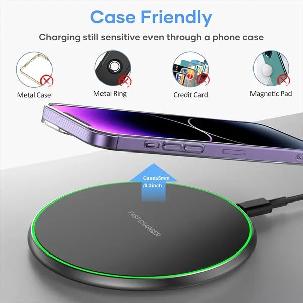 15W Wireless Fast Charging Pad
