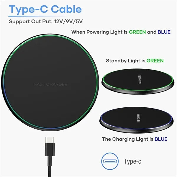 15W Wireless Fast Charging Pad