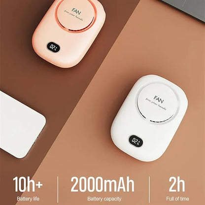 Bladeless USB Rechargeable Lazy Hanging Neck Waist Fans