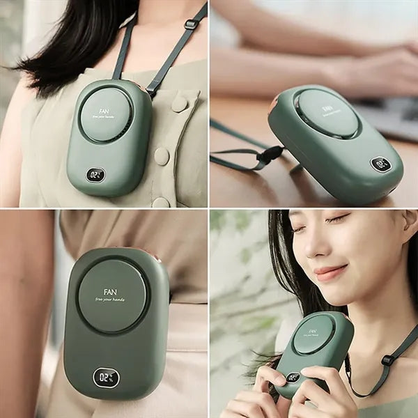 Bladeless USB Rechargeable Lazy Hanging Neck Waist Fans