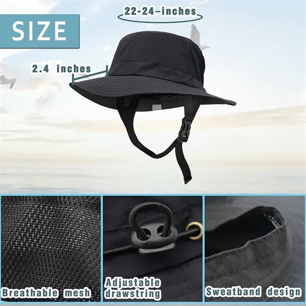 Quick Dry Surf Bucket Hat with UV Protection And Chin Strap