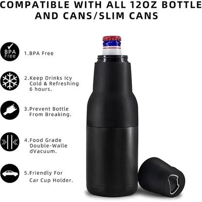 3 in 1 Beer Bottle Insulator Can Cooler 12oz 14oz 16oz
