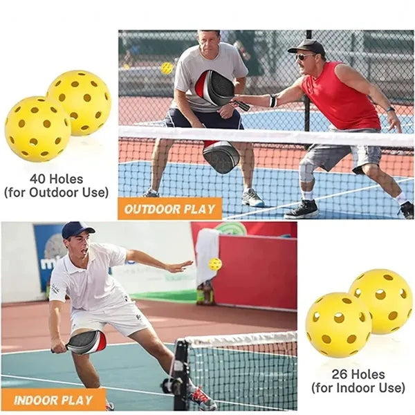 Wooden Pickleball Set with 4 Balls and 1 Bag