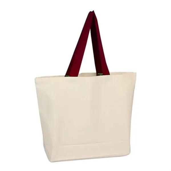 12 oz. Large Cotton Canvas bag with webbed handles