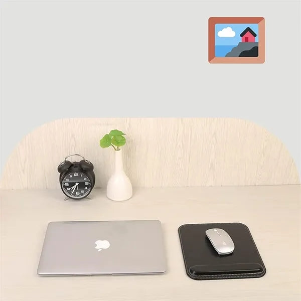 Leather Mouse Pad with Wrist Rest