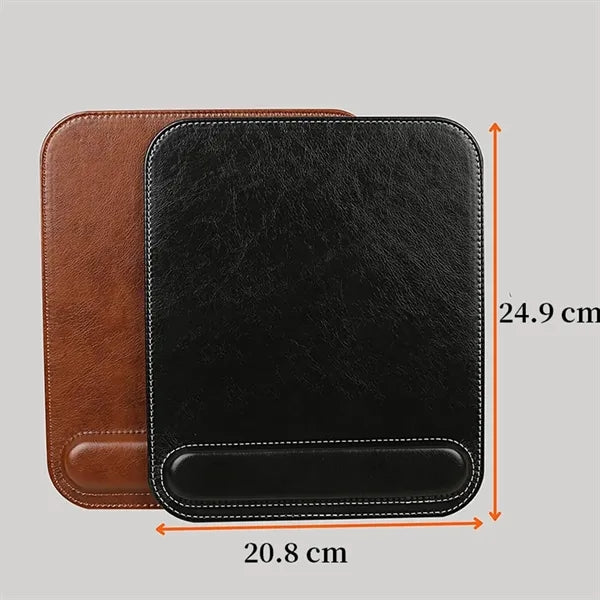 Leather Mouse Pad with Wrist Rest