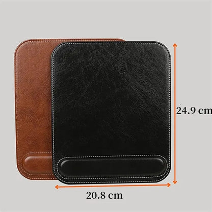 Leather Mouse Pad with Wrist Rest