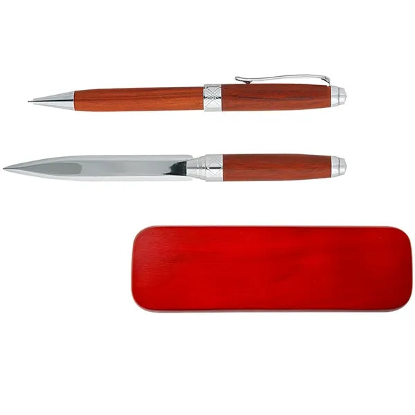 Terrific Timber-3 Pen and Pencil Set in Wooden Box