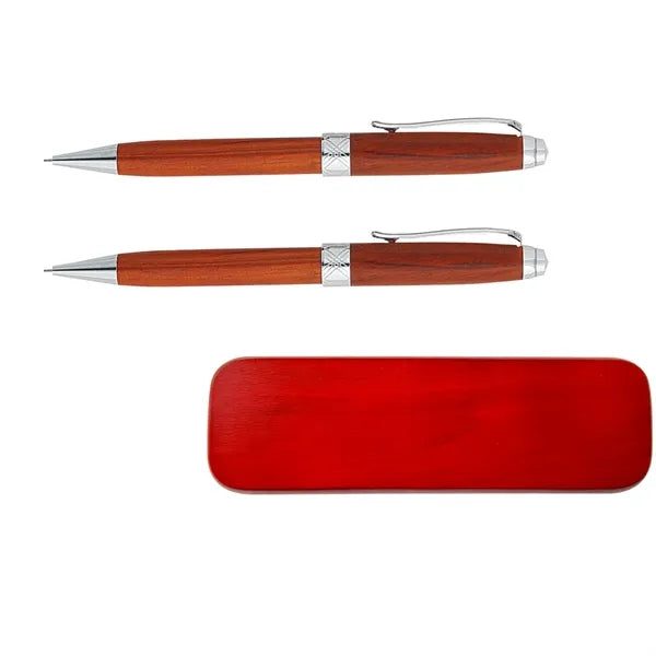 Terrific Timber-3 Pen and Pencil Set in Wooden Box