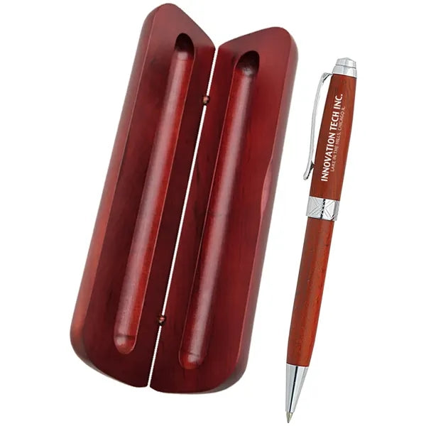 Terrific Timber-3 Ballpoint Pen in Wooden Box