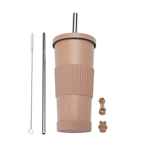 24oz. Stainless Steel Insulated Boba Tumbler with Straw
