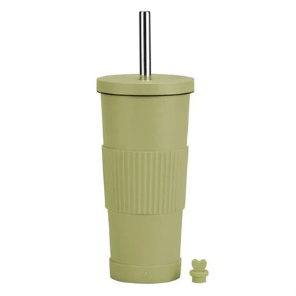 24oz. Stainless Steel Insulated Boba Tumbler with Straw