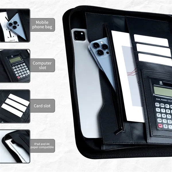 Portfolio Folder Zipper Bag