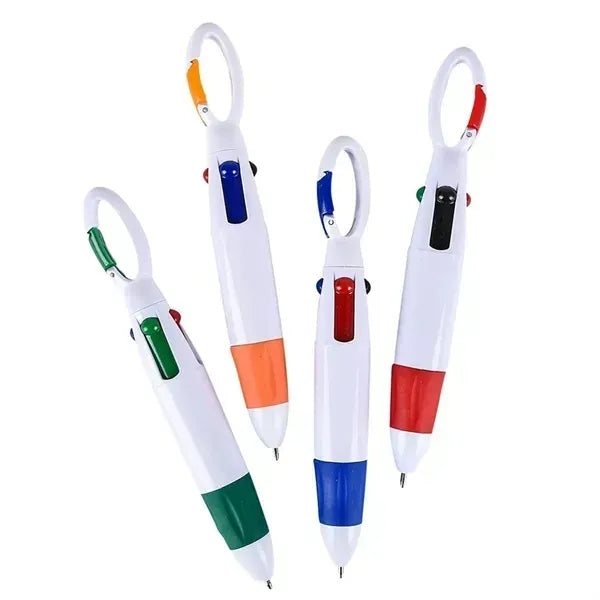 Retractable Shuttle Pens with Carabiner Clip