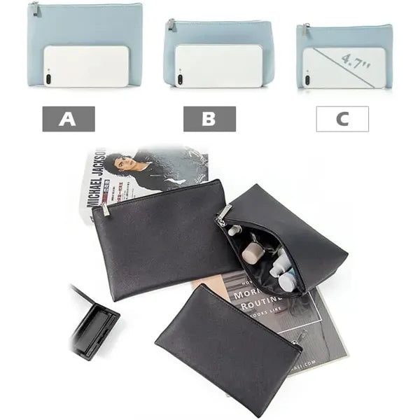PU Makeup Bag with Zipper