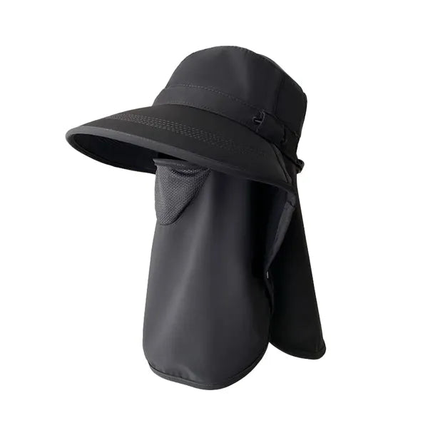 Sun Protection Wide Brim Hat with Face Cover Neck Flap
