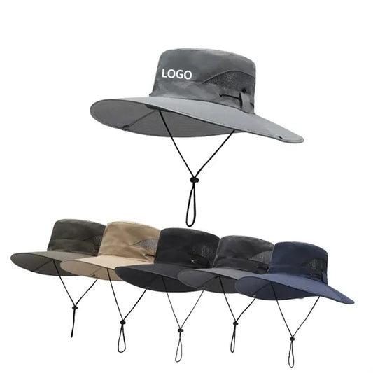 Custom Unisex UV Protection Wide Brim Sun Hat for Hiking