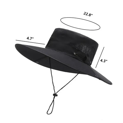 Custom Unisex UV Protection Wide Brim Sun Hat for Hiking