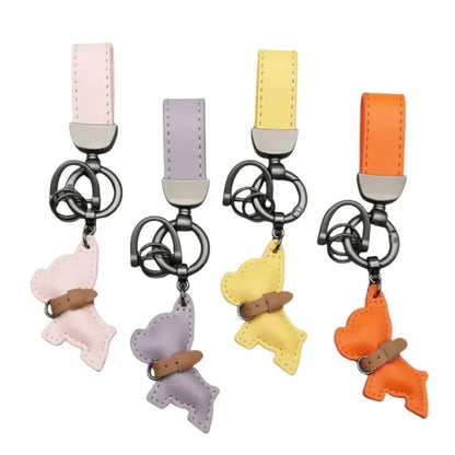 Leather Dog Keychain