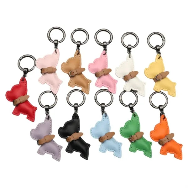 Leather Dog Keychain