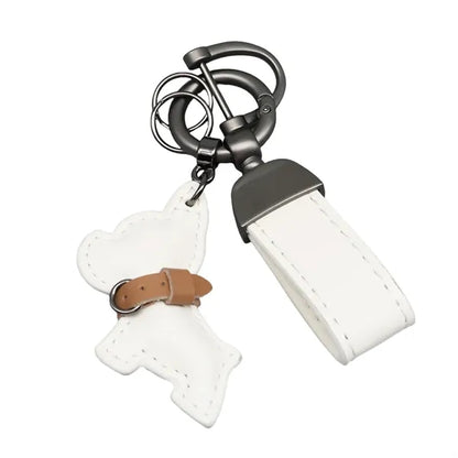 Leather Dog Keychain