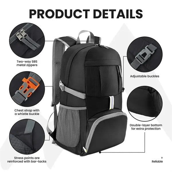 Ultralight Packable Foldable Travel Camping Sports Backpack