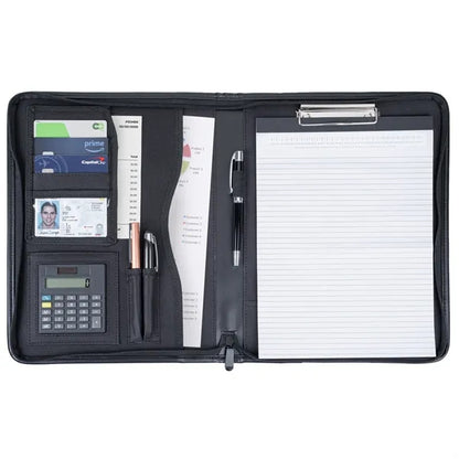 Associate Zippered Clipboard Padfolio w/ Calculator