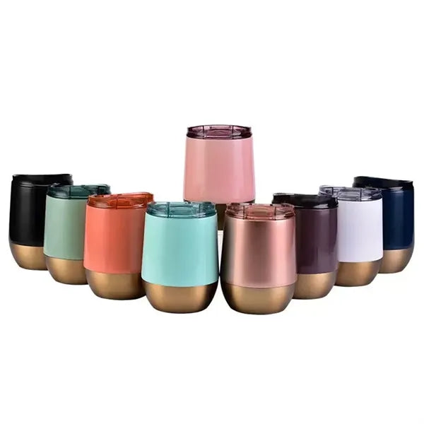 12oz. Stainless Steel Wine Tumbler With Lid Insulated