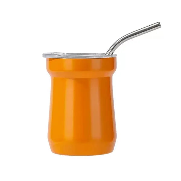 5oz. Mini Stainless Steel Tumbler with Straw Insulated