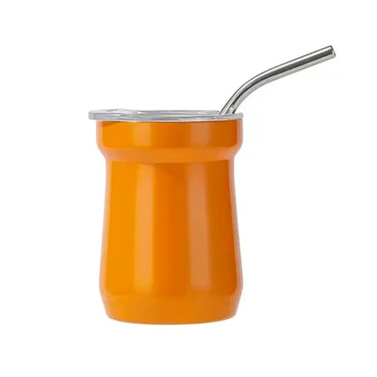 5oz. Mini Stainless Steel Tumbler with Straw Insulated