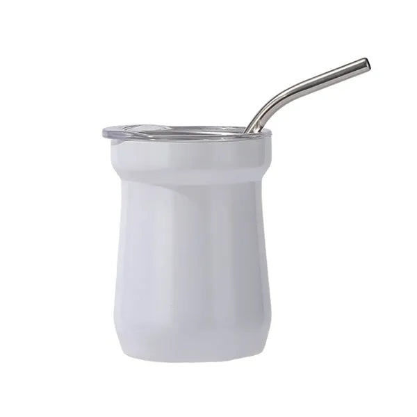 5oz. Mini Stainless Steel Tumbler with Straw Insulated