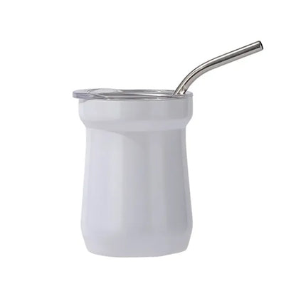 5oz. Mini Stainless Steel Tumbler with Straw Insulated