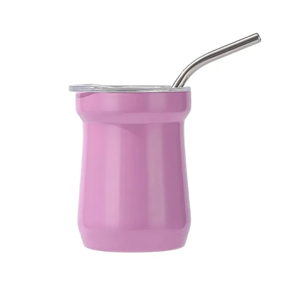 5oz. Mini Stainless Steel Tumbler with Straw Insulated