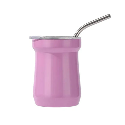 5oz. Mini Stainless Steel Tumbler with Straw Insulated