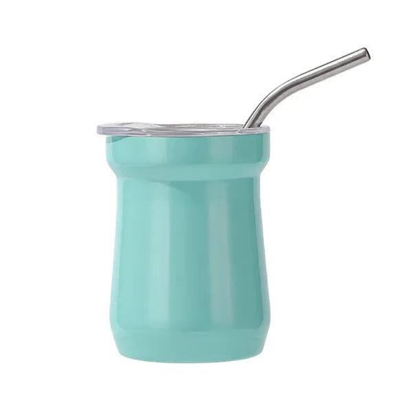 5oz. Mini Stainless Steel Tumbler with Straw Insulated