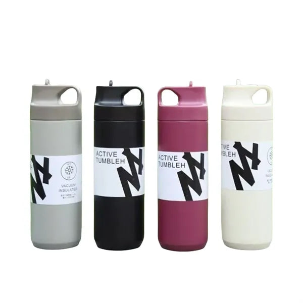 18oz Stainless Steel Tumbler With Straw For Sports  Travel