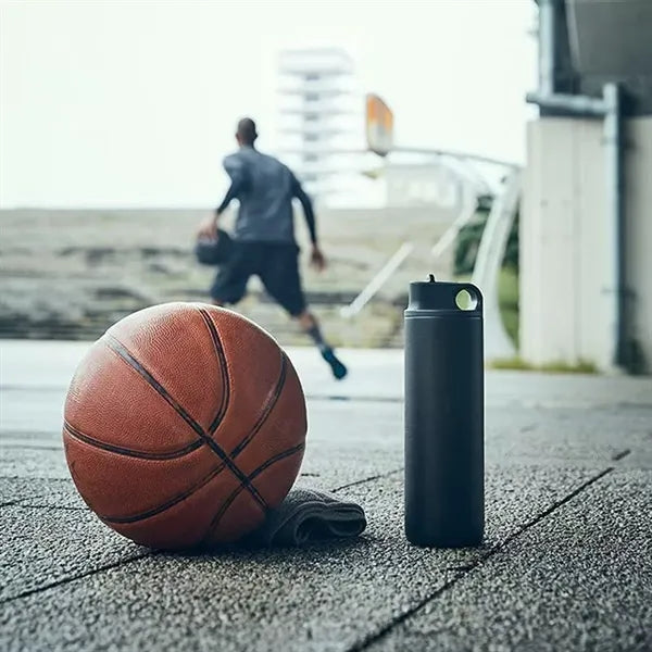 18oz Stainless Steel Tumbler With Straw For Sports  Travel