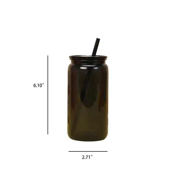 16oz. Acrylic Mason Jar Tumbler with Straw Colorful