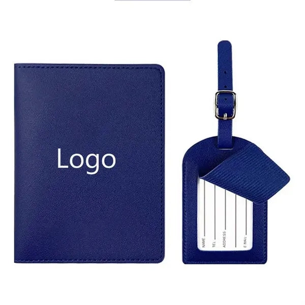 PU Leather Passport Holder Cover Luggage Tag Set