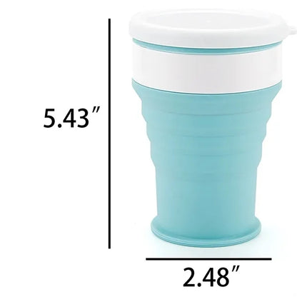 11oz.Collapsible Silicone Travel Cup Lid Portable Drinking M