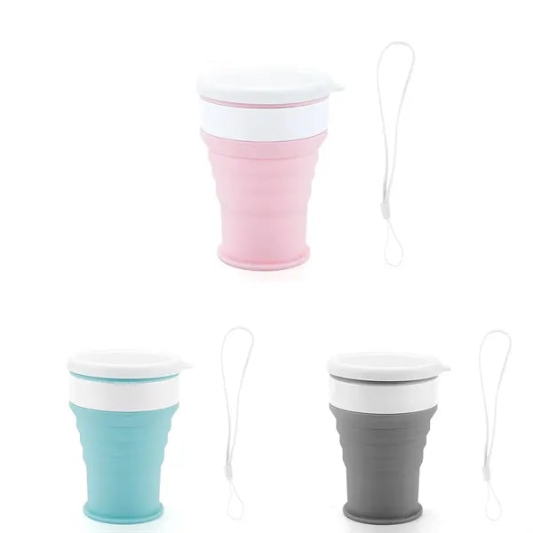 11oz.Collapsible Silicone Travel Cup Lid Portable Drinking M