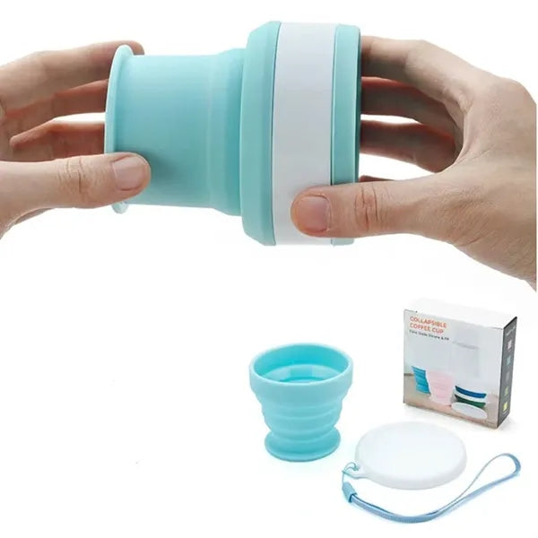 11oz.Collapsible Silicone Travel Cup Lid Portable Drinking M