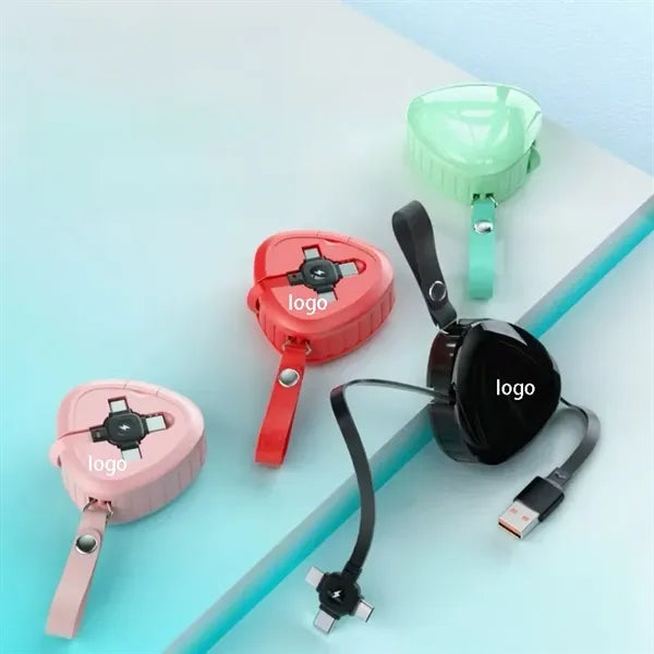 3 in 1 Retractable Charging Cable W/ Key Ring