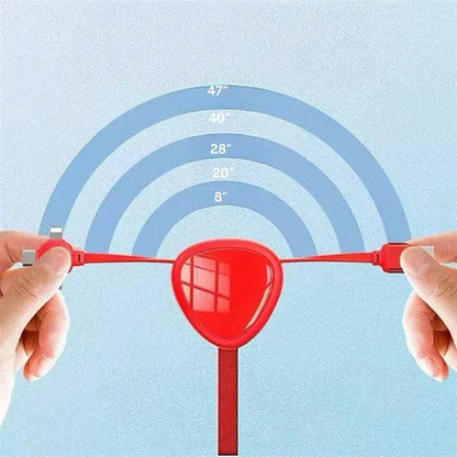 3 in 1 Retractable Charging Cable W/ Key Ring