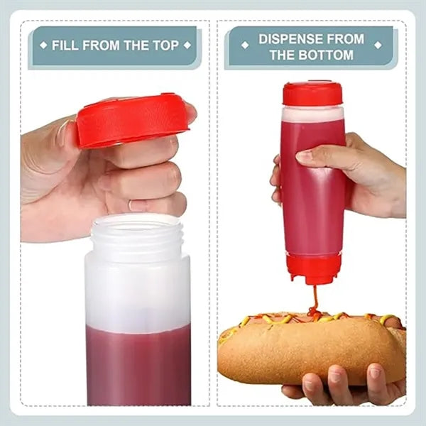 16 oz Inverted Plastic Sauces Squeeze Bottles