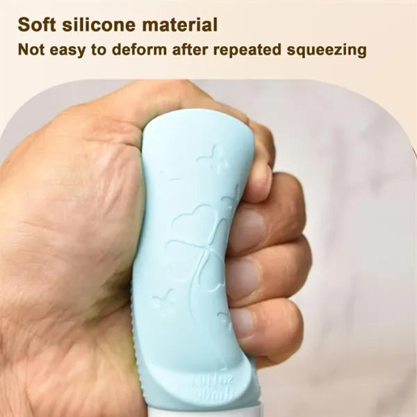 3Oz Silicone Travel Bottle With Massage Brush