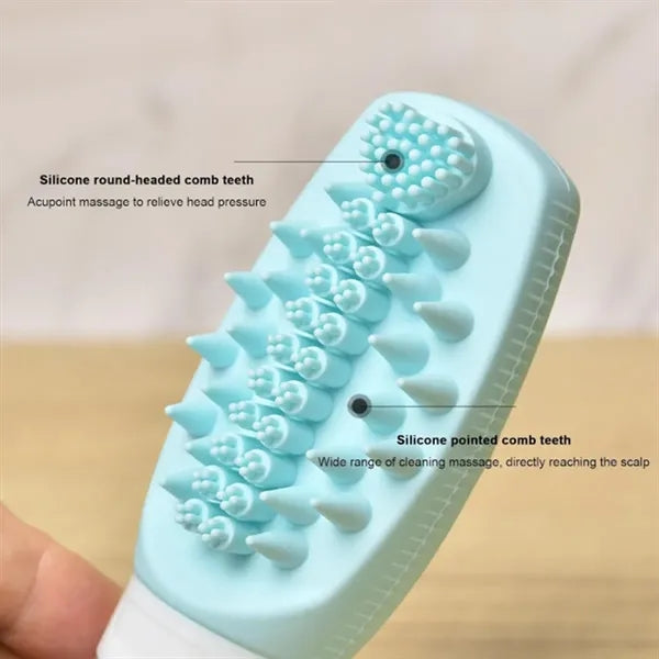3Oz Silicone Travel Bottle With Massage Brush